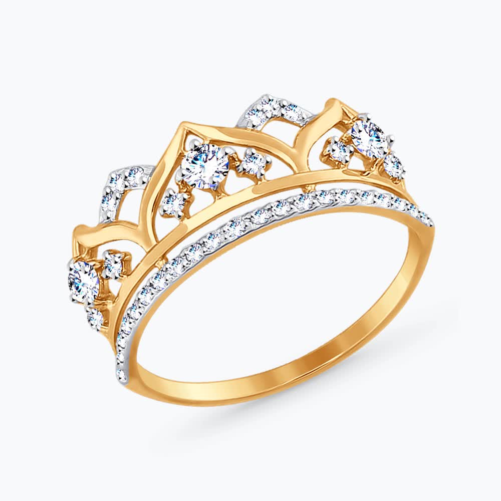 Кольцо из золота с фианитами