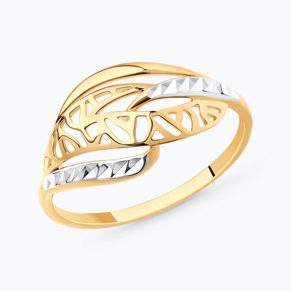 Кольцо из золота с алмазной гранью