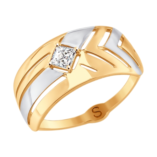 Кольцо из золота с фианитом