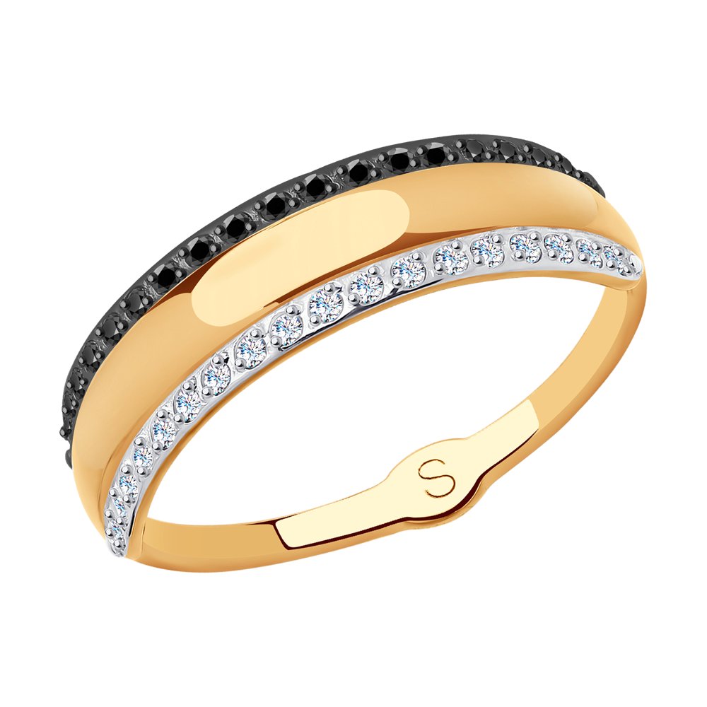 Кольцо из золота с фианитами