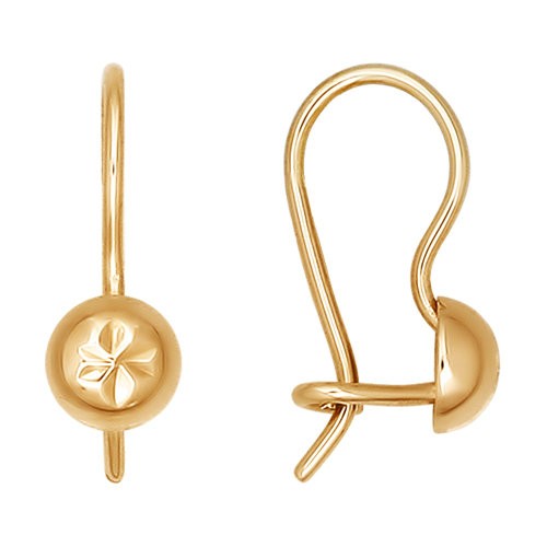 Cercei din aur cu farimitura de diamant