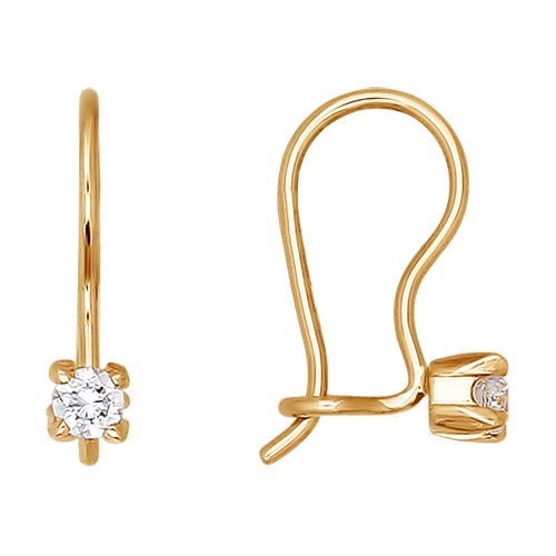 Cercei din aur cu fianite