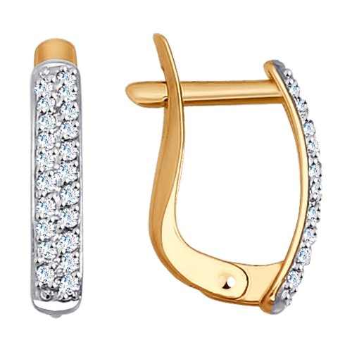 Cercei din aur cu fianite