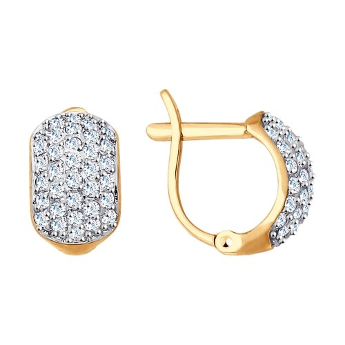 Cercei din aur cu fianite