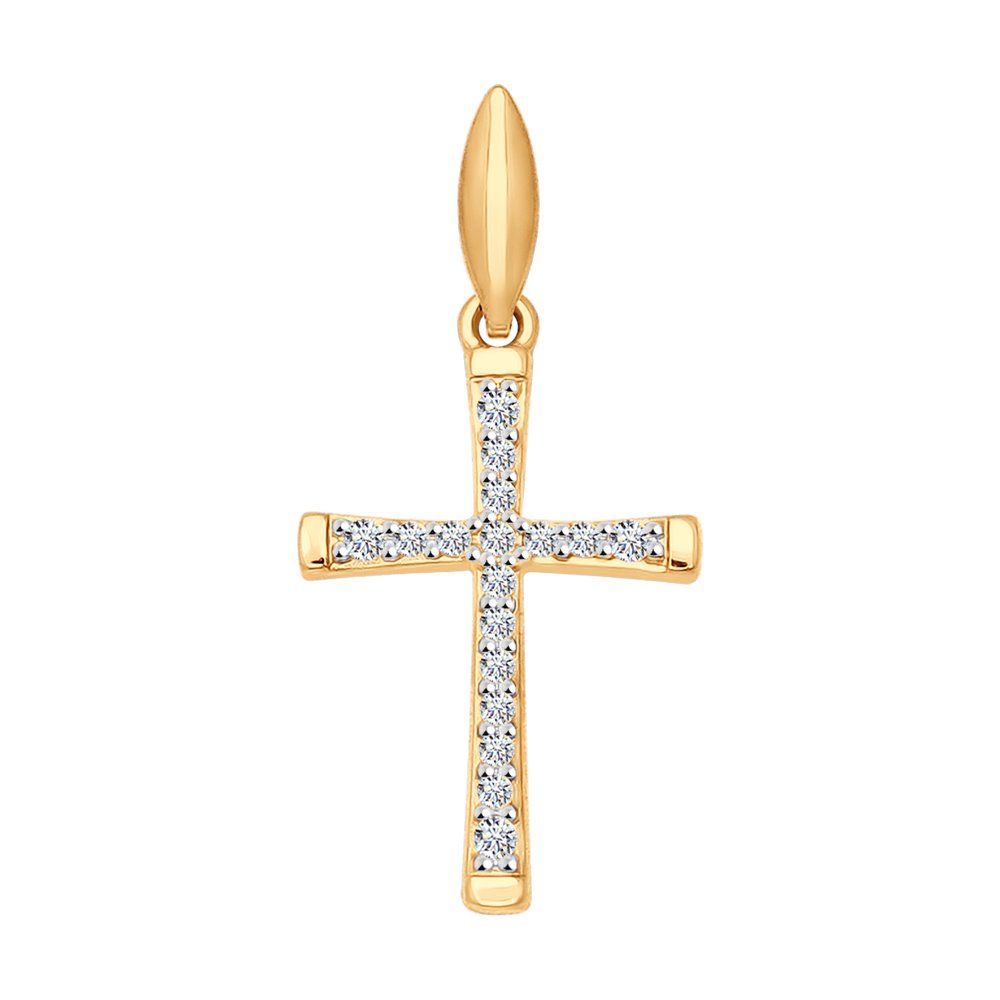 Подвеска из золота с фианитами