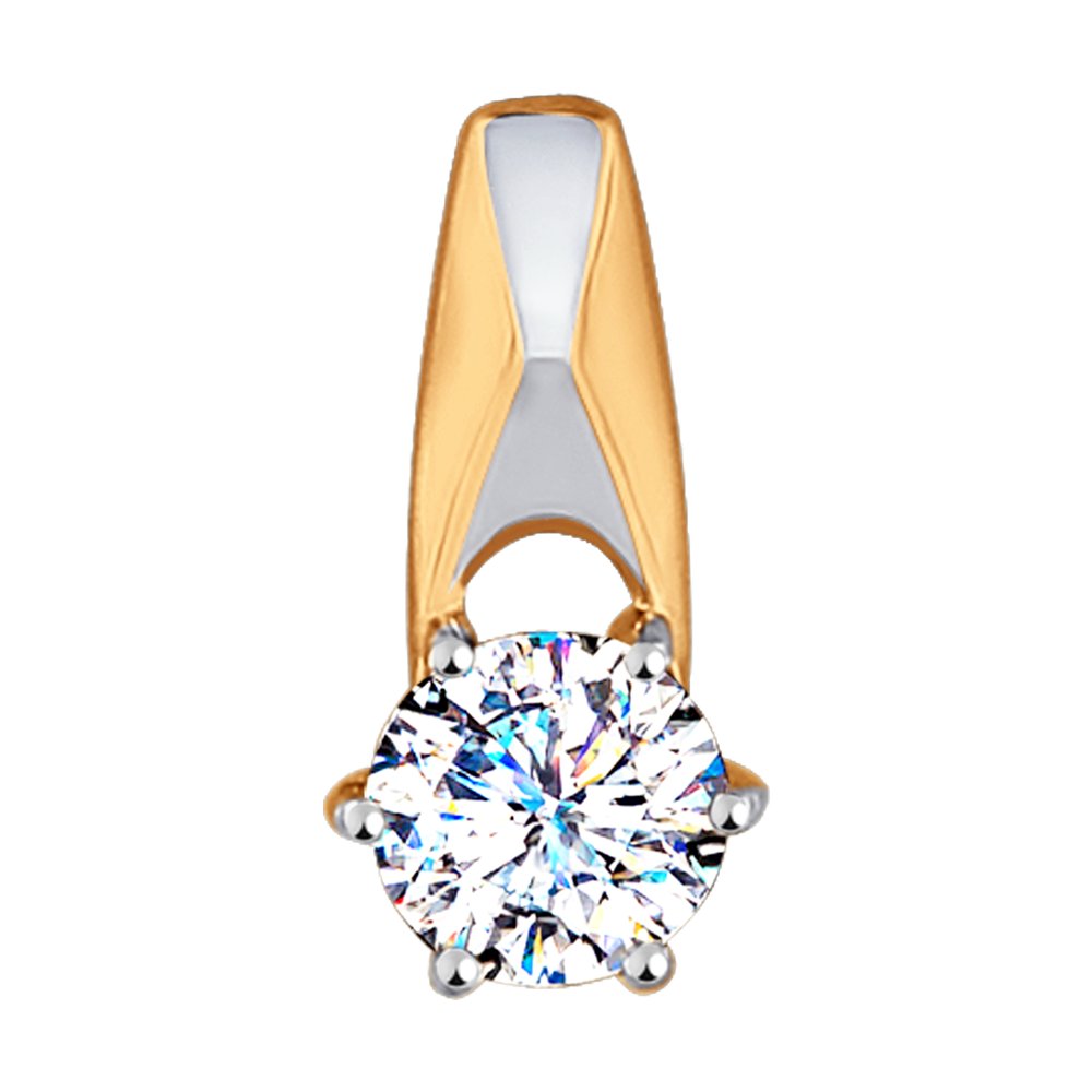 Подвеска из золота с фианитом