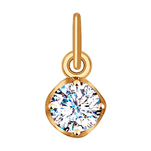 Подвеска из золота с фианитом