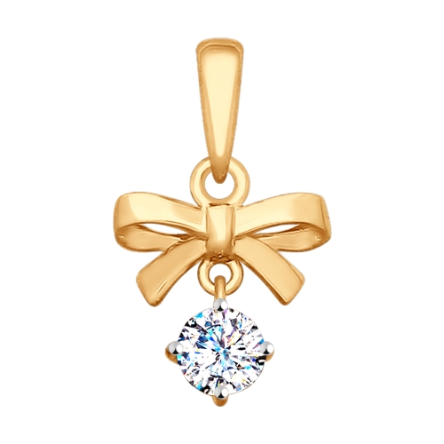 Pandantiv din aur cu fianit