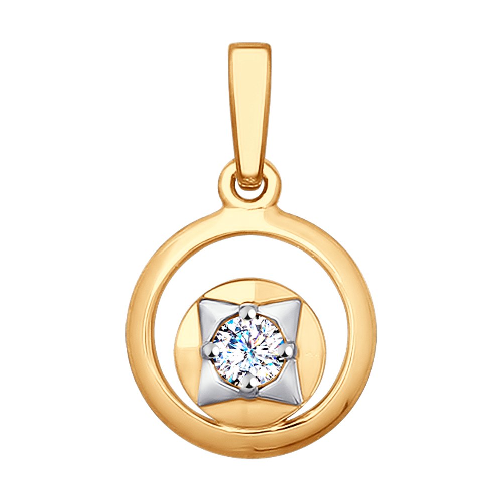 Подвеска из золота с фианитом