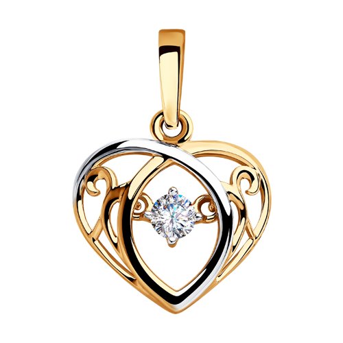 Подвеска из золота с фианитом