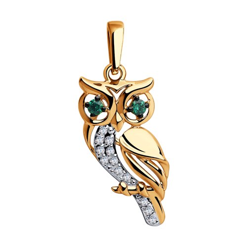 Подвеска из золота с фианитами