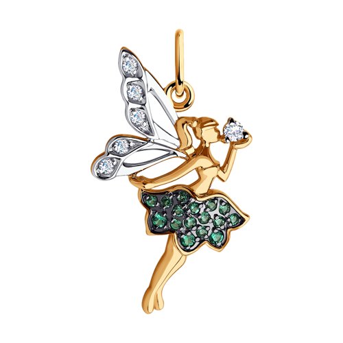 Подвеска из золота с фианитами