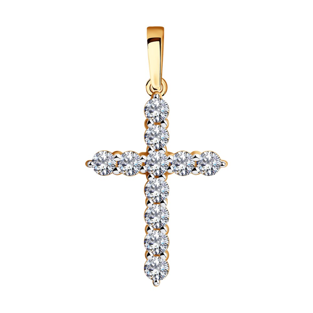 Подвеска из золота с фианитами