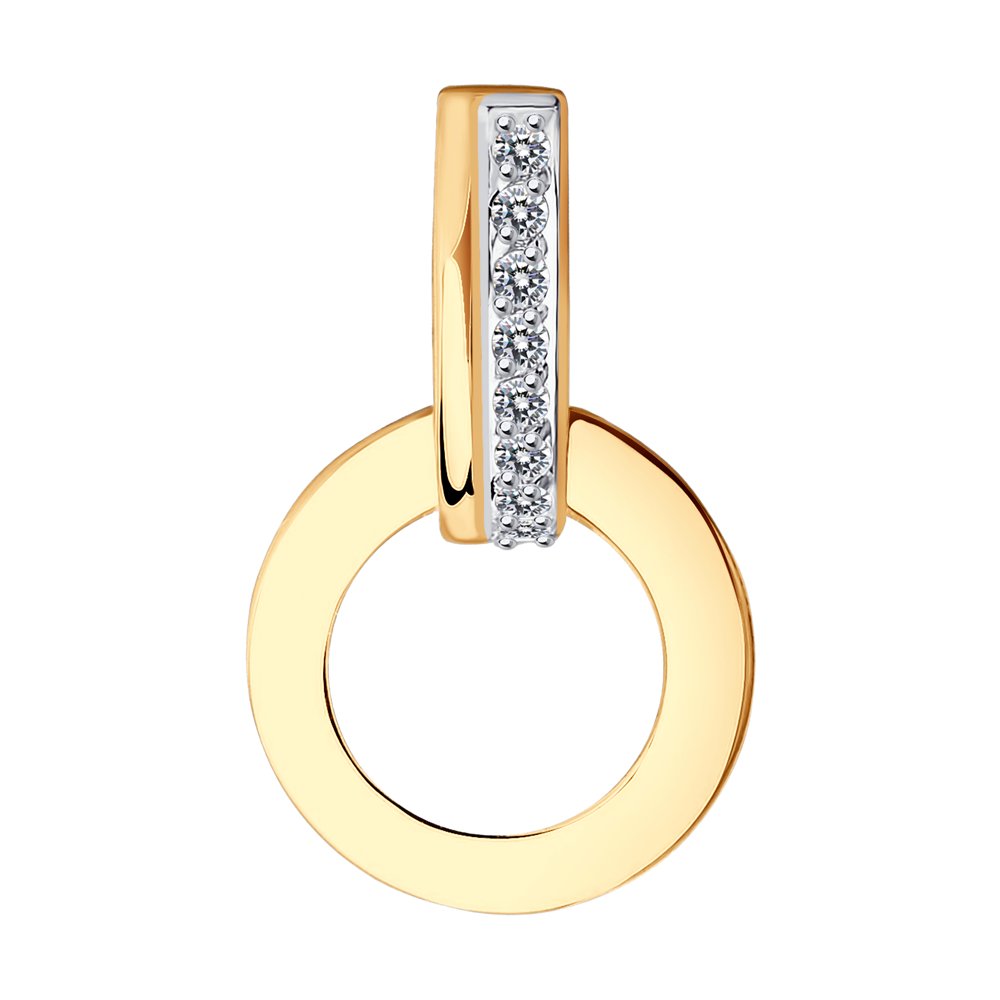 Подвеска из золота с фианитами