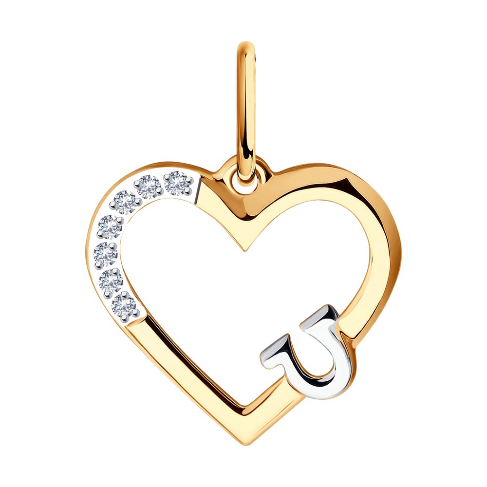 Подвеска из золота с фианитами