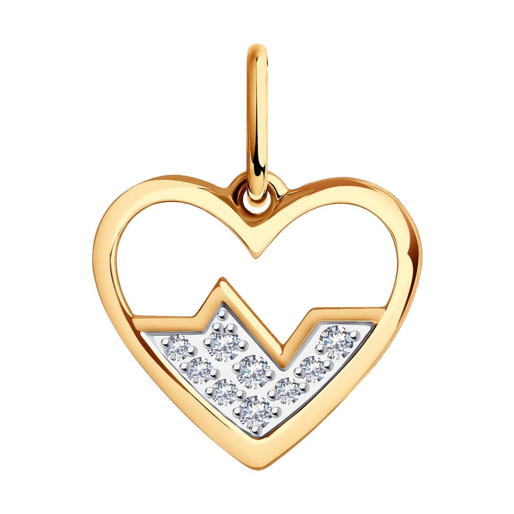 Подвеска из золота с фианитами