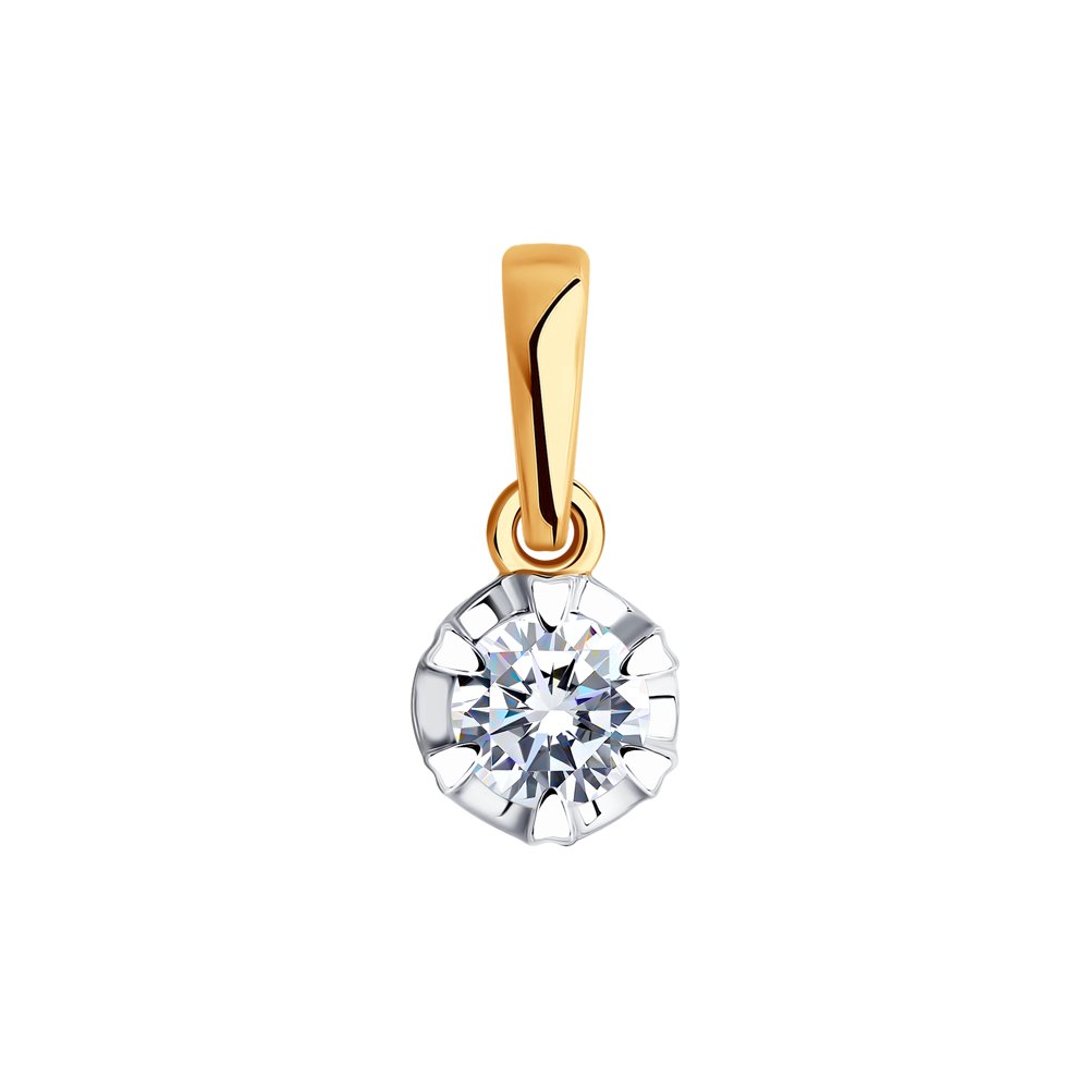 Подвеска из золота с фианитом