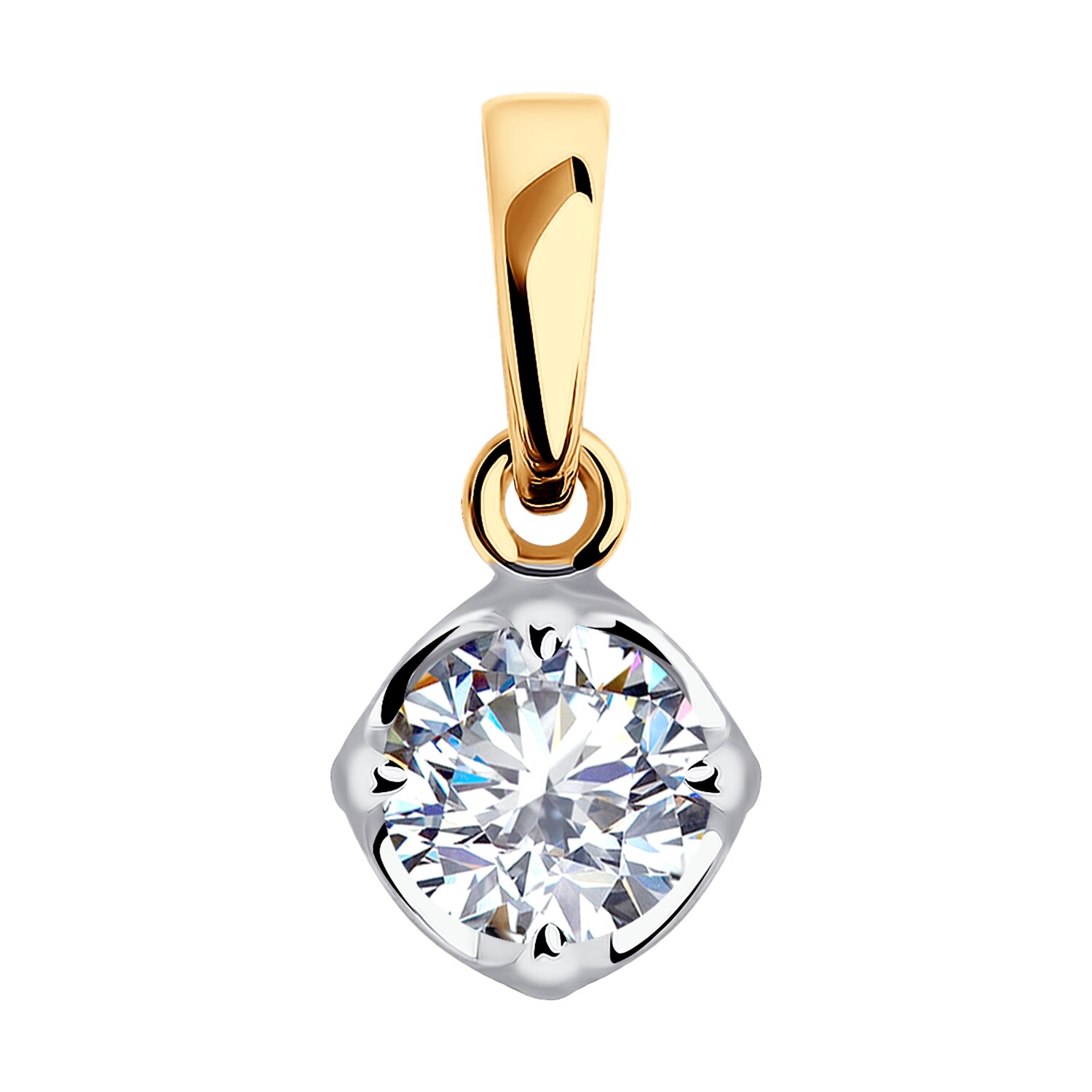 Подвеска из золота с фианитом