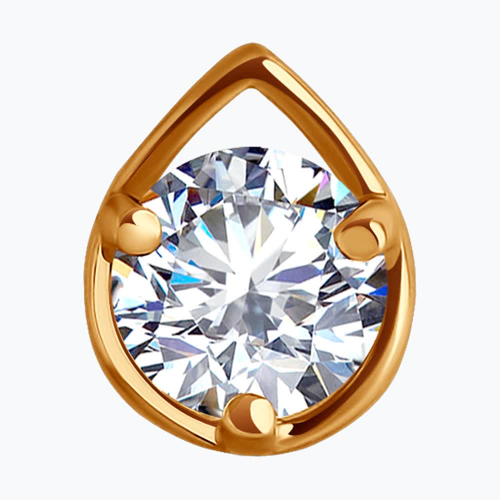 Подвеска из золота с фианитом