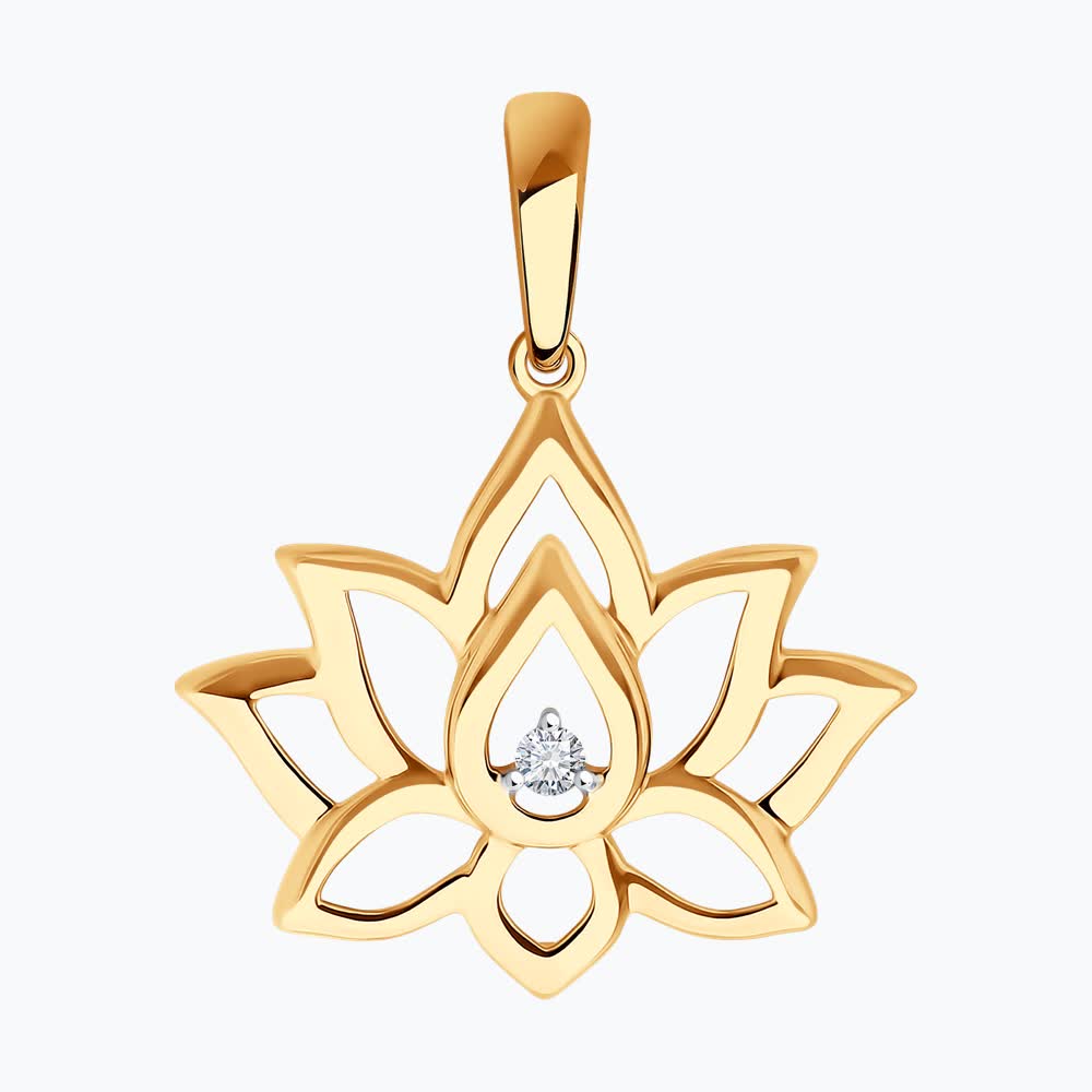 Подвеска из золота с фианитом