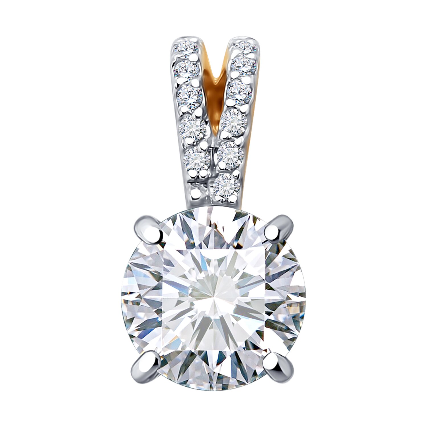 Подвеска из золота с фианитами