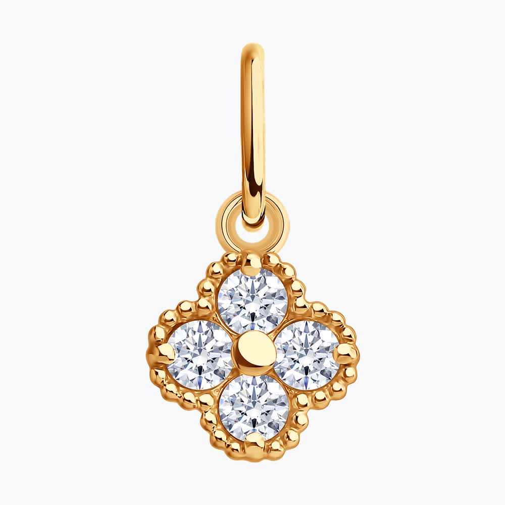 Подвеска из золота с фианитами