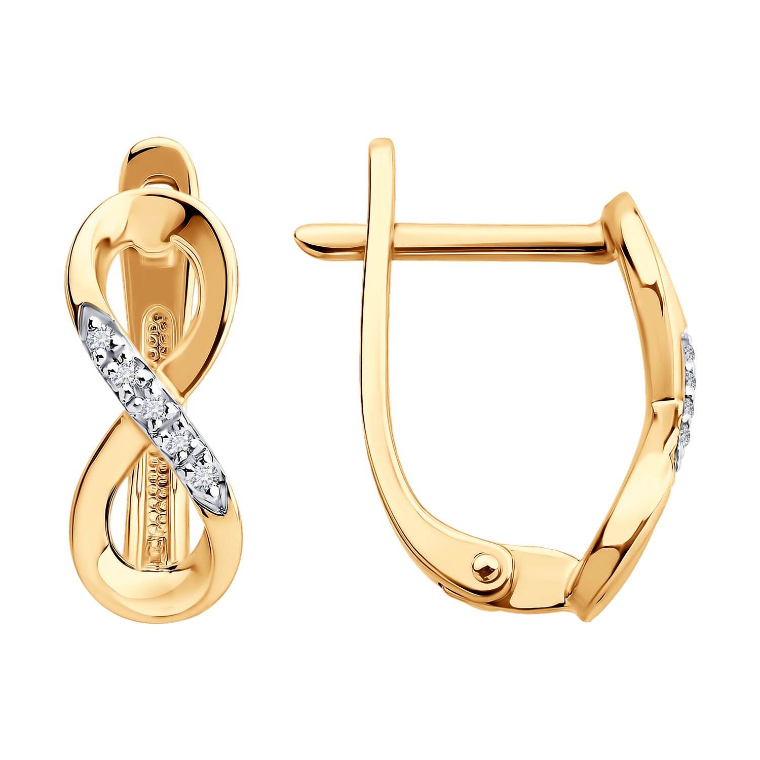 Серьги из золота с бриллиантами