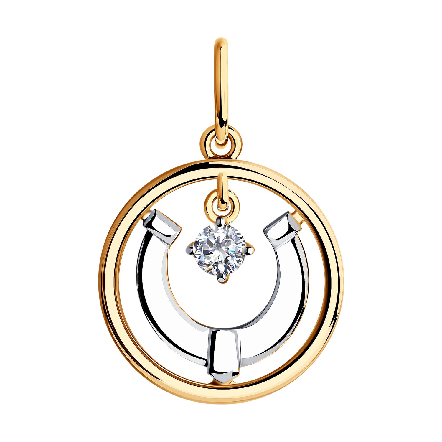 Подвеска из золота с фианитом