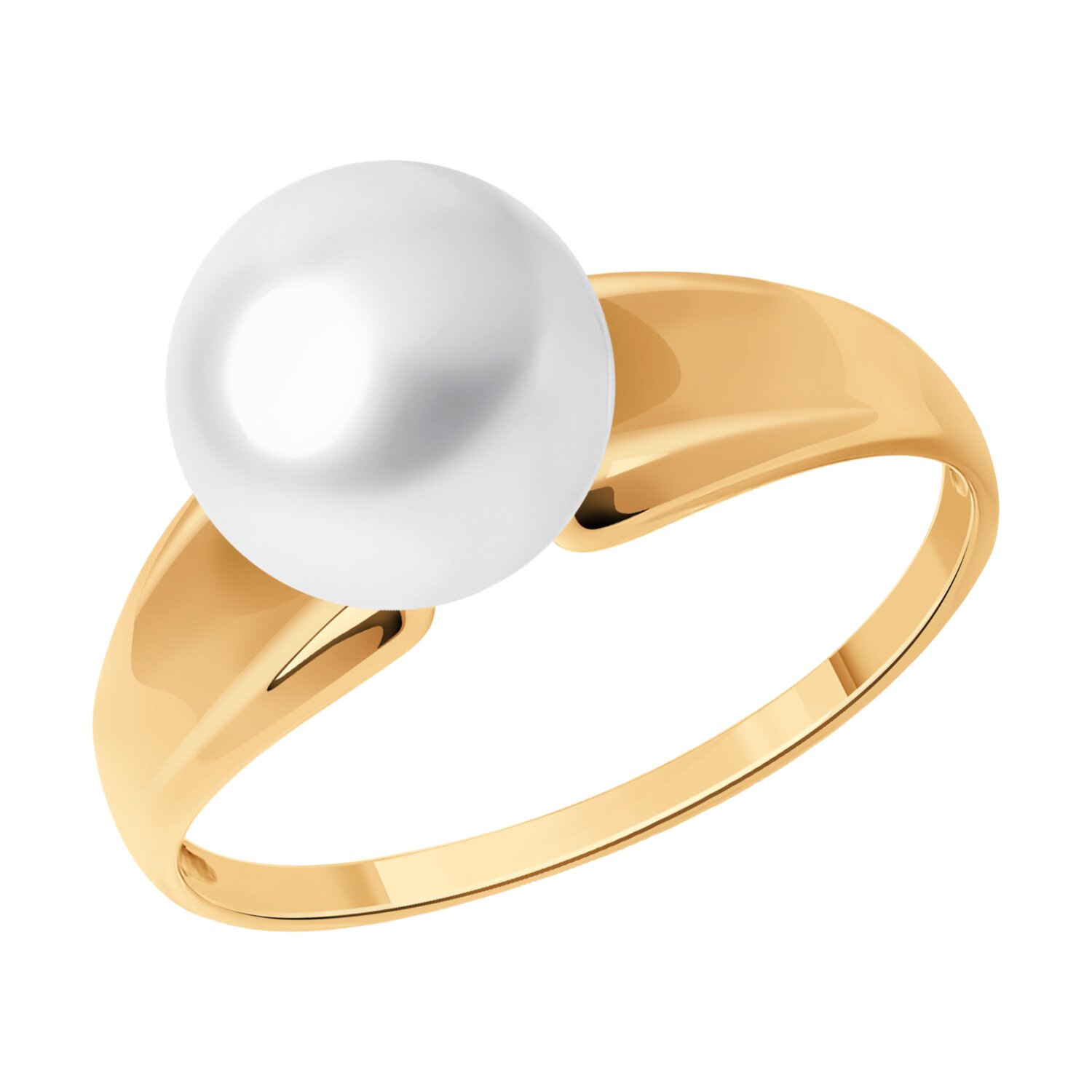 Кольцо из золота с жемчугом