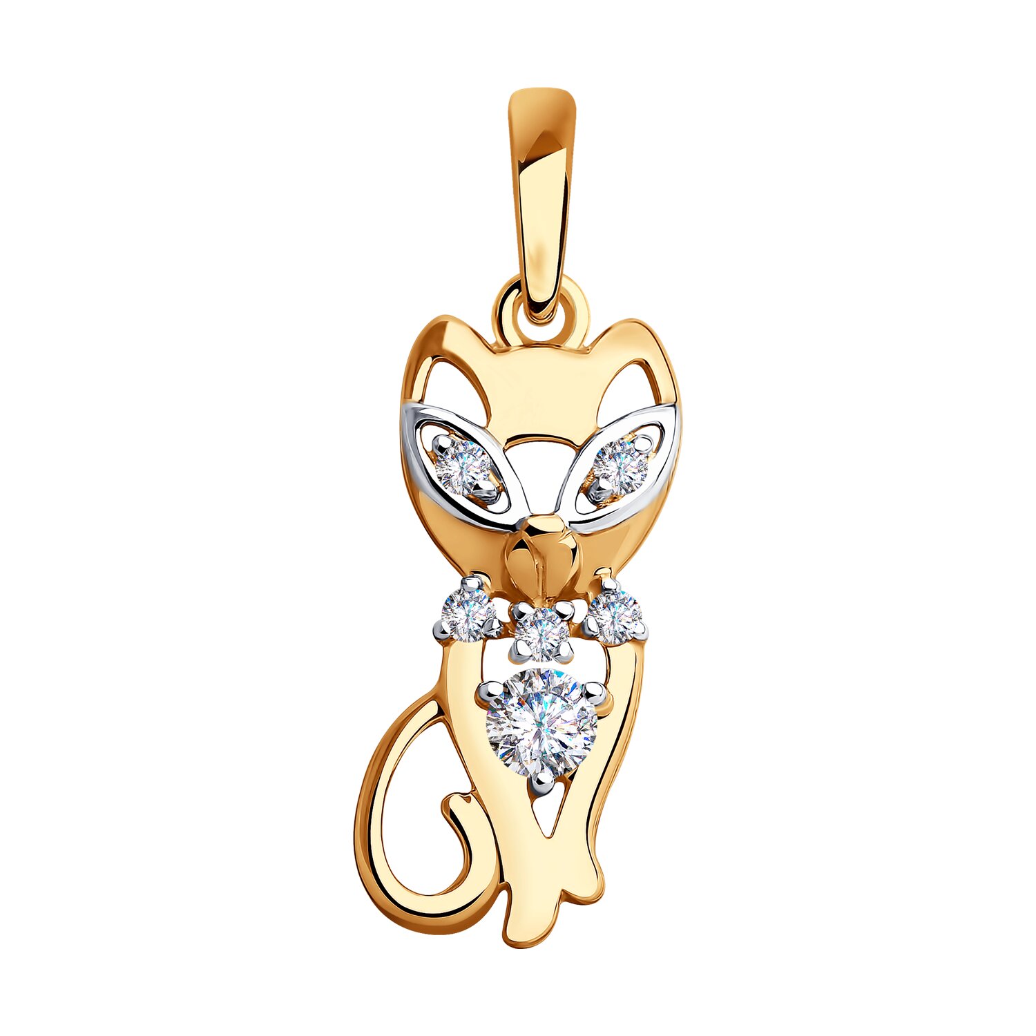 Подвеска из золота с фианитами