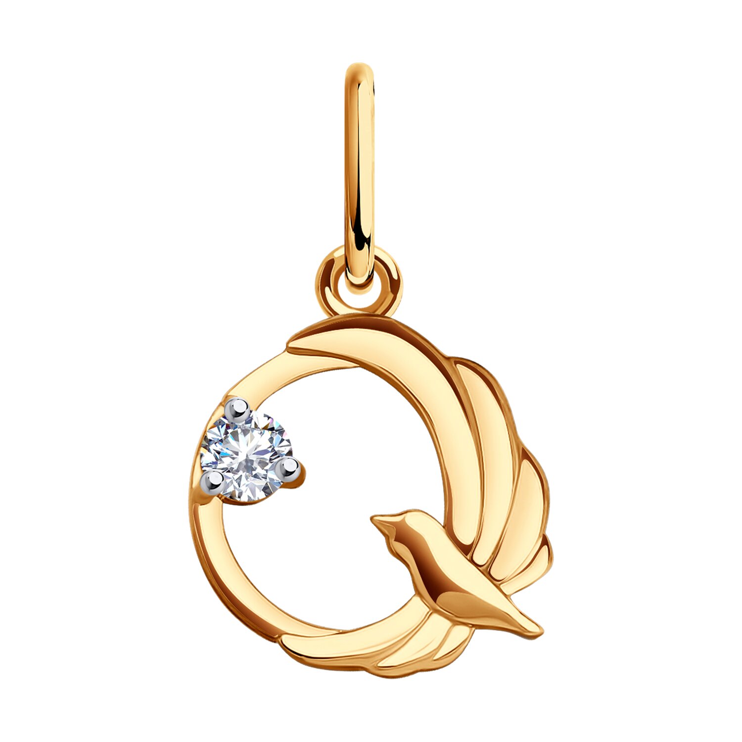 Подвеска из золота с фианитом