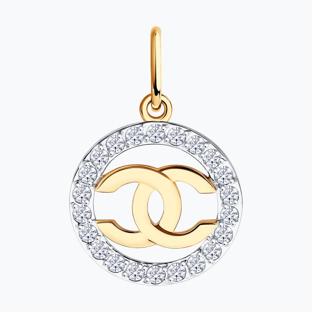 Подвеска из золота с фианитами