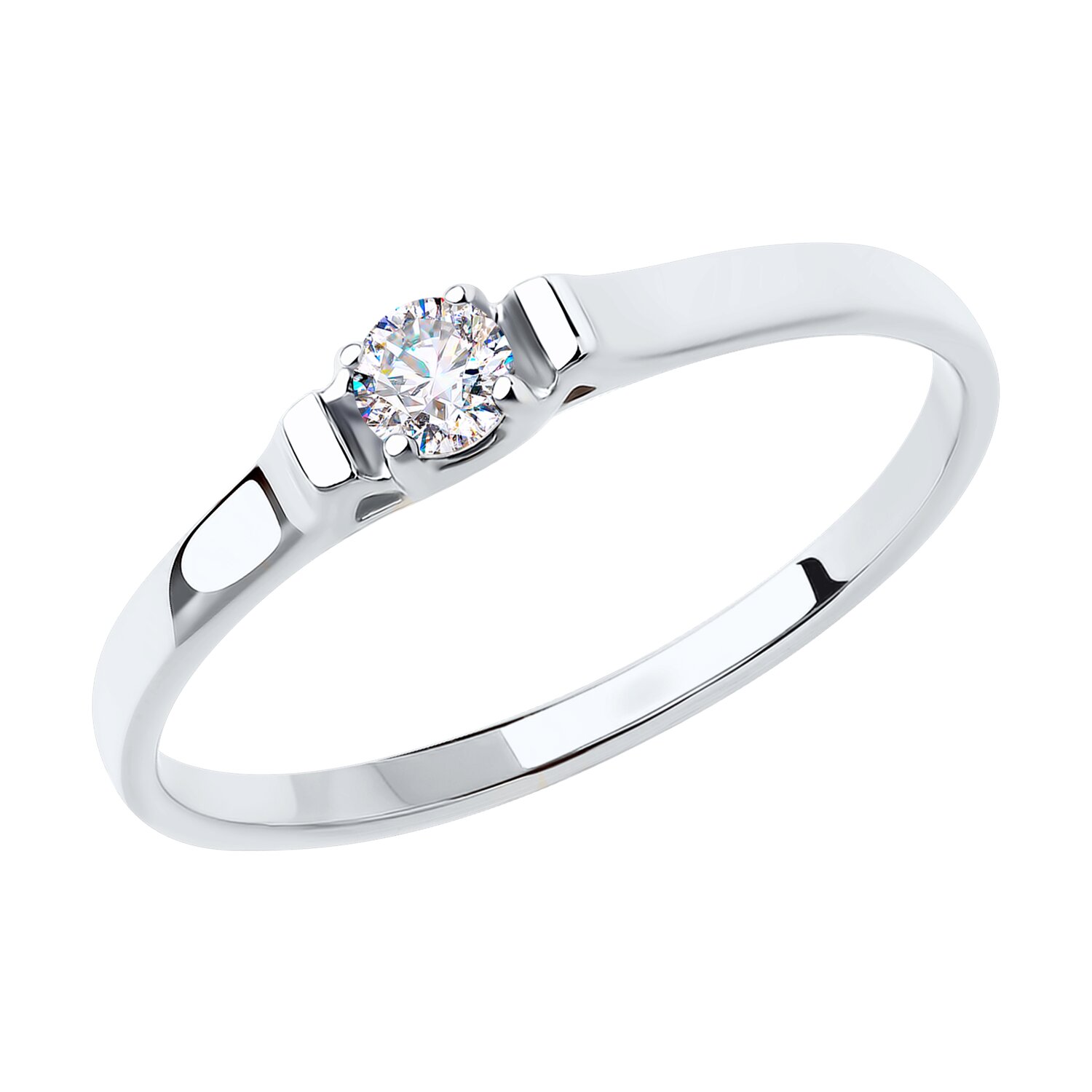 Кольцо из белого золота