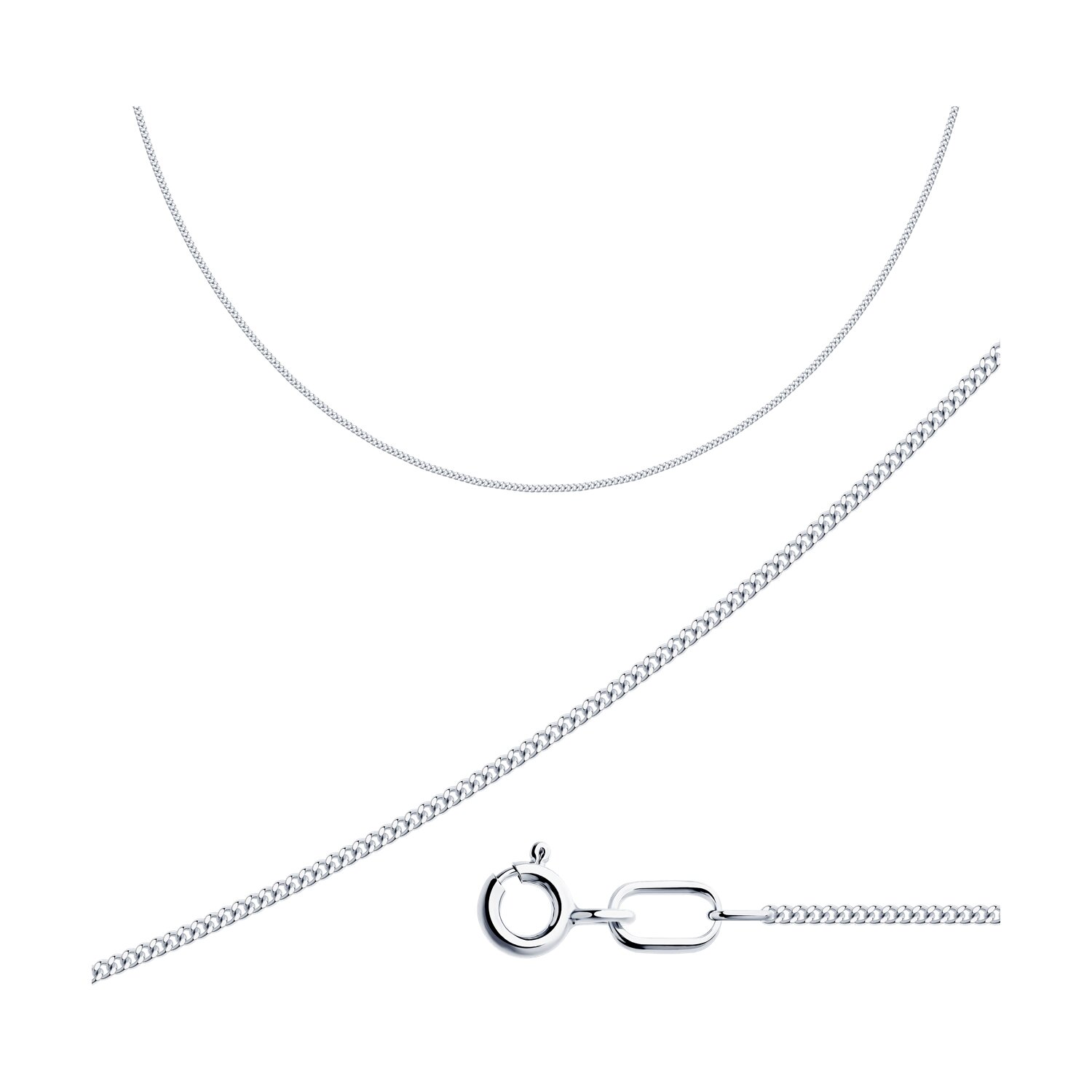 Цепь из белого золота