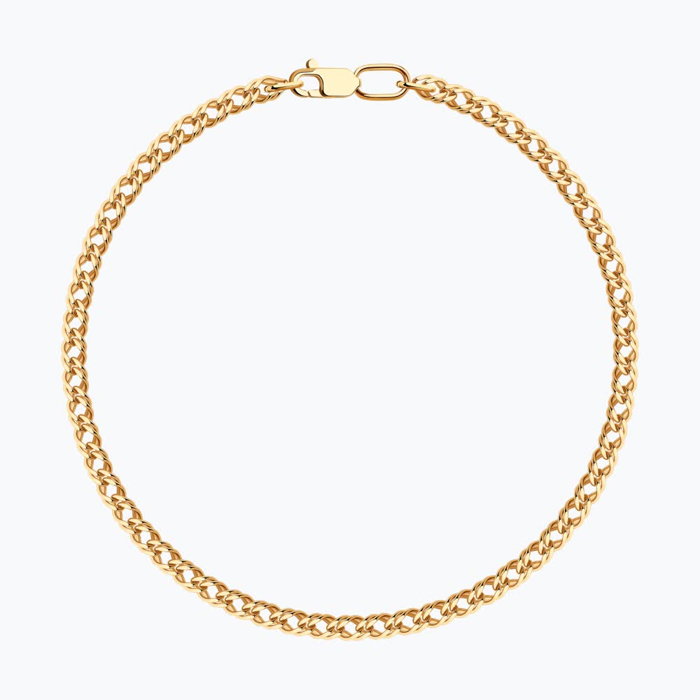 Браслет из золота, плетение ромб двойной, 585 проба