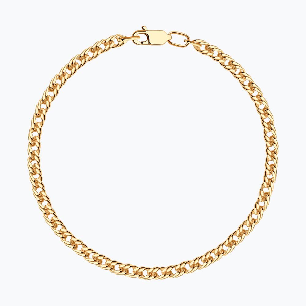 Браслет из золота, плетение ромб двойной, 585 проба