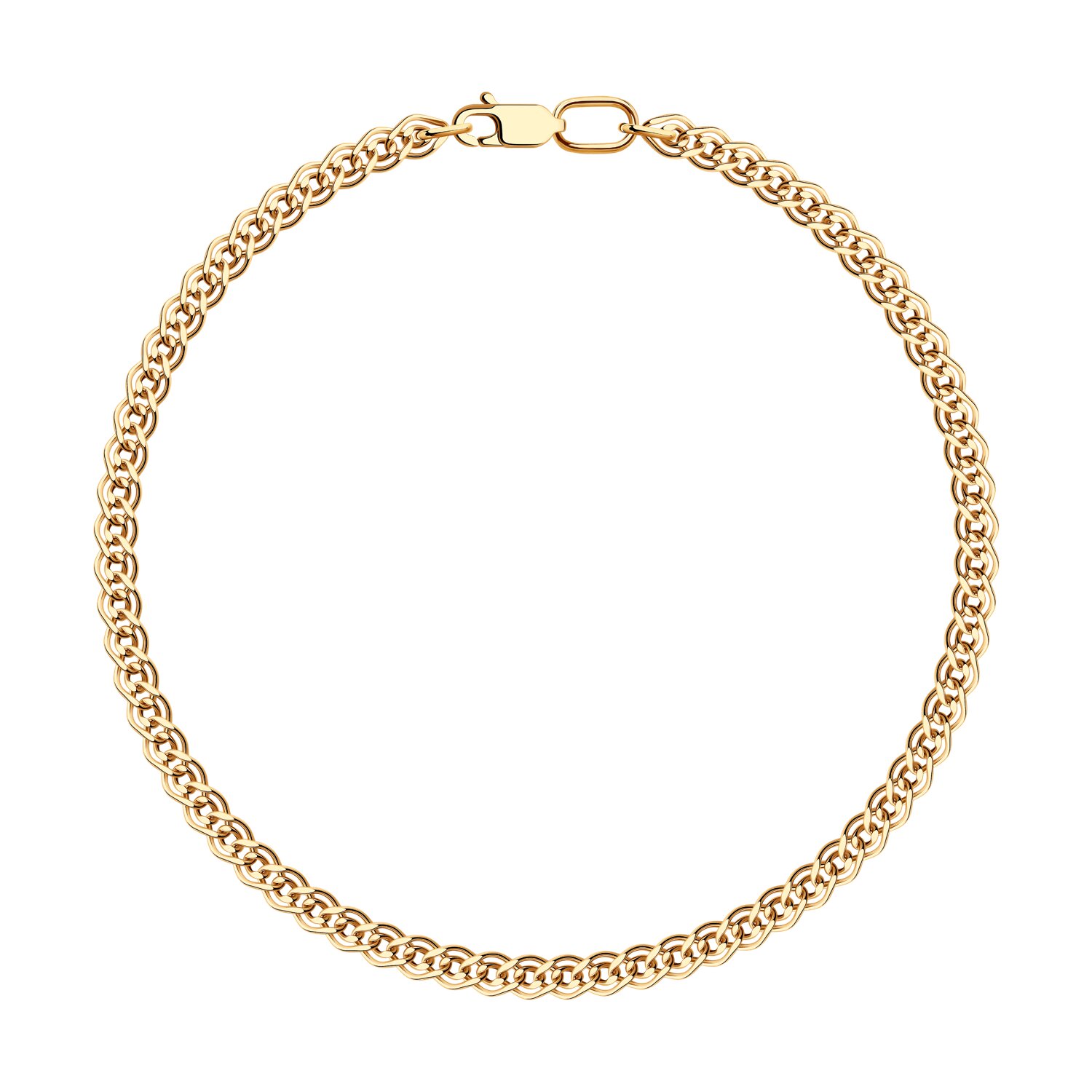 Браслет из золота, плетение нонна, 585 проба