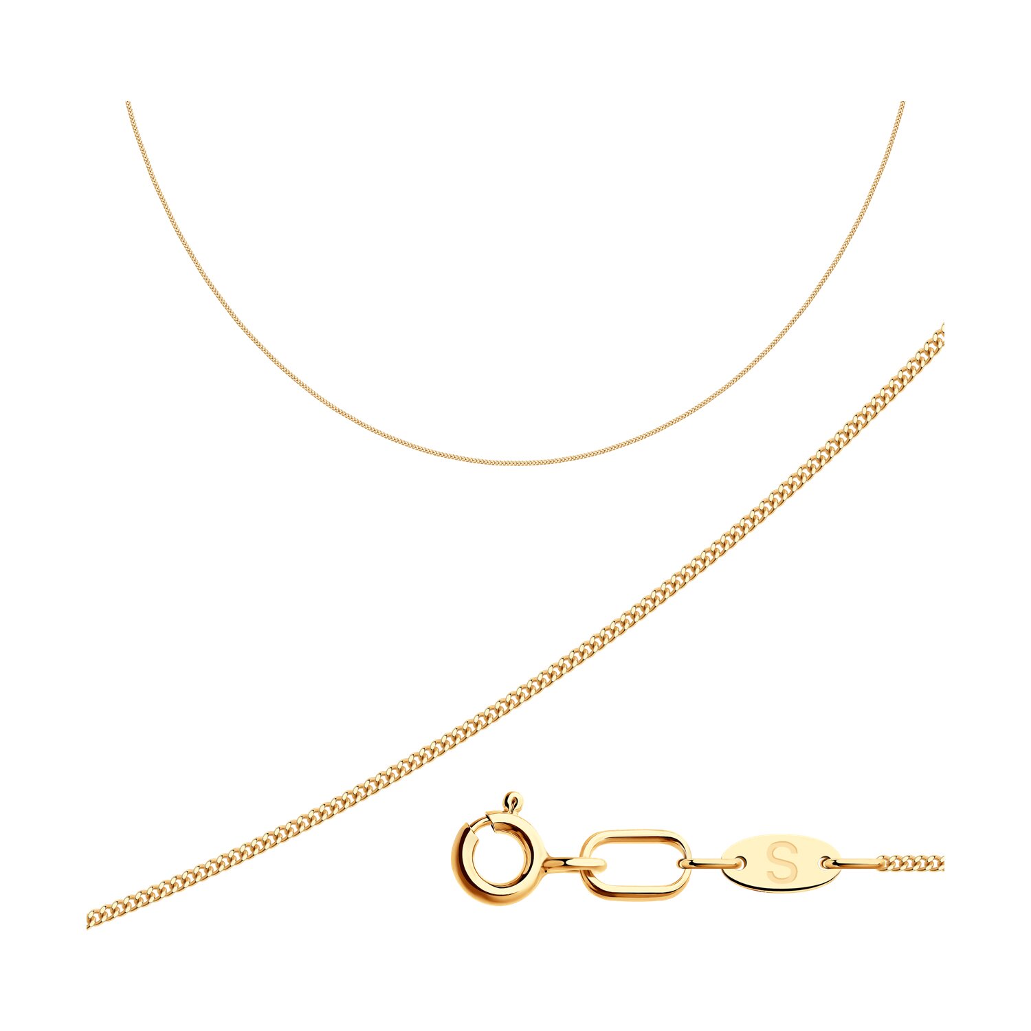 Цепь из золота, плетение Панцирное, 585 проба