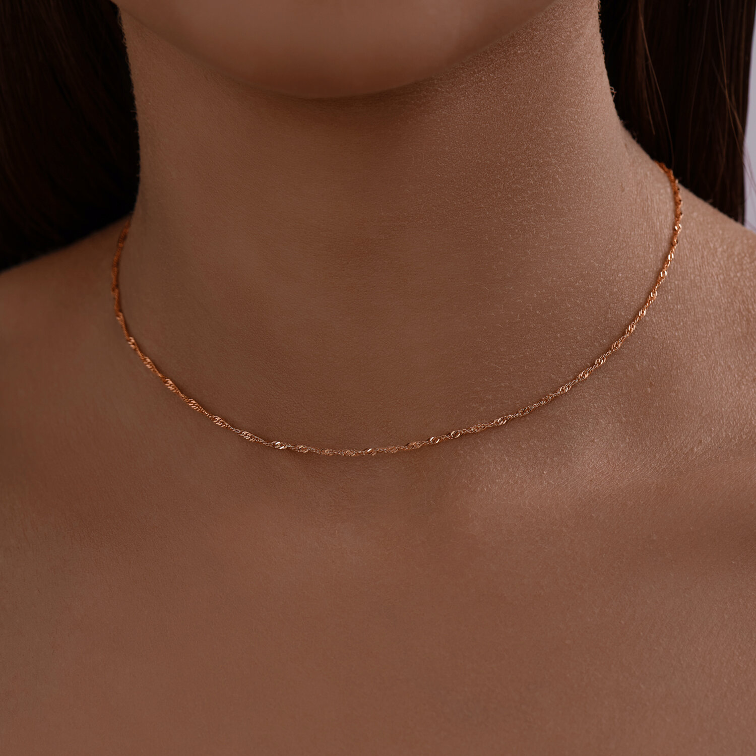 Цепь из золота, плетение Сингапур, 585 проба Цепь из золота, плетение Сингапур, 585 проба