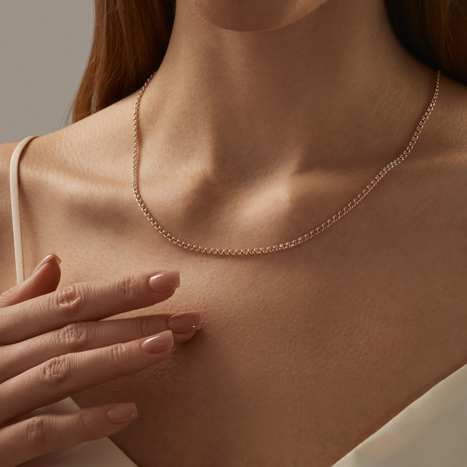 Цепь из золота, плетение Бисмарк, 585 проба Цепь из золота, плетение Бисмарк, 585 проба