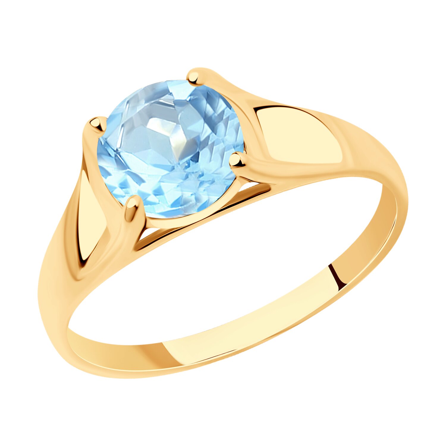 Кольцо из золота с топазом