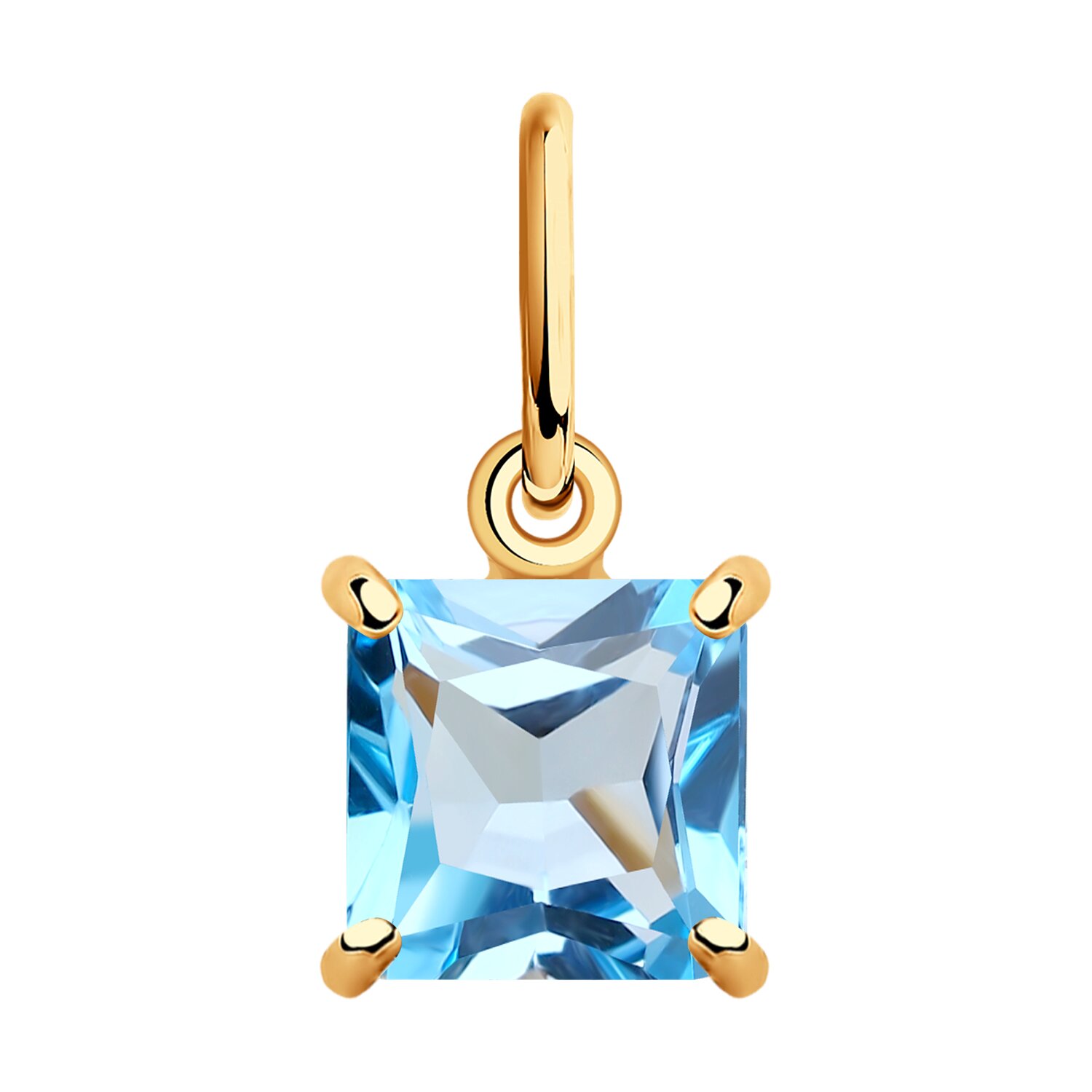 Подвеска из золота с топазом