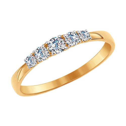 Кольцо из золота со Swarovski Zirconia