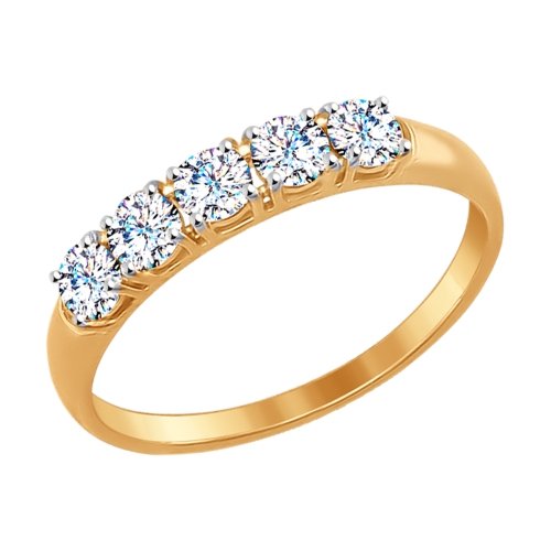 Кольцо из золота со Swarovski Zirconia