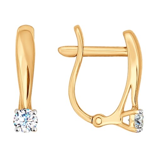 Серьги из золота со Swarovski Zirconia