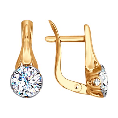 Серьги из золота со Swarovski Zirconia