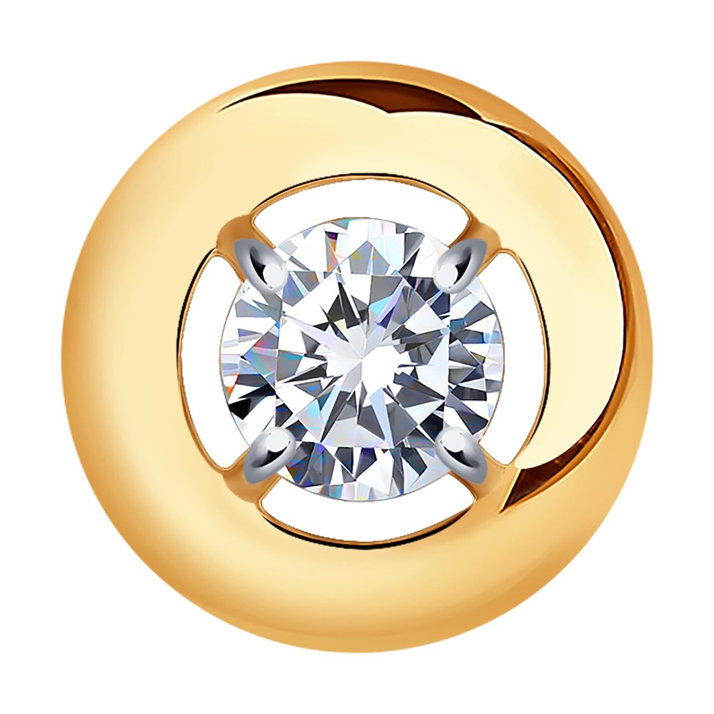 Подвеска из золота с фианитом