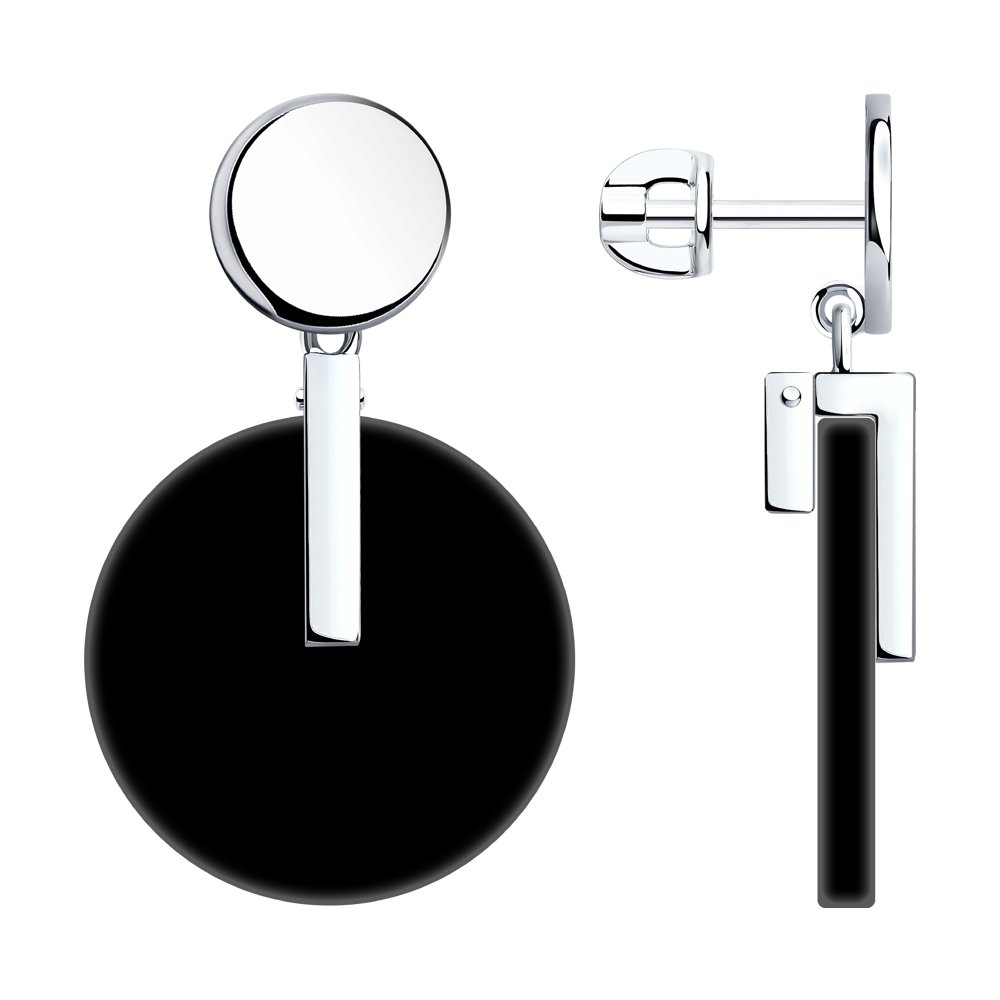 Серьги из серебра с родированием