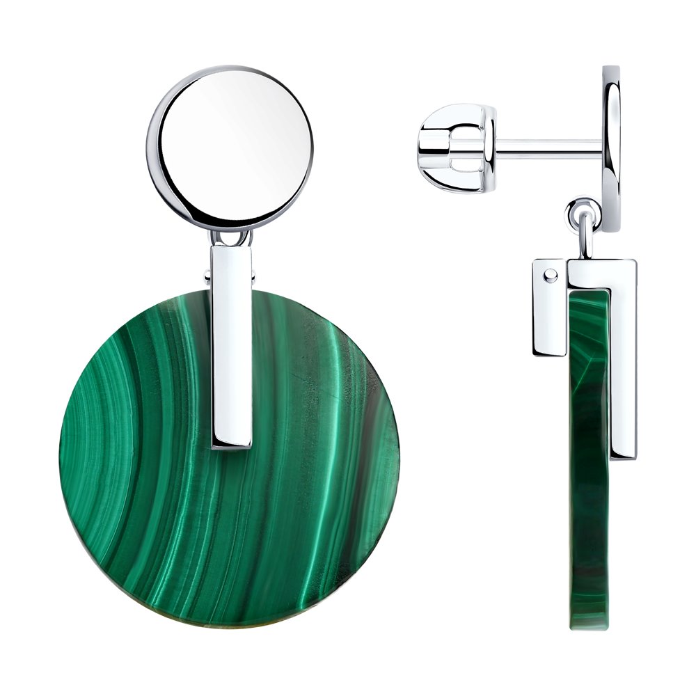 Серьги из серебра с родированием