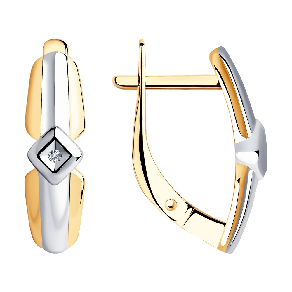 Серьги из серебра с бриллиантами